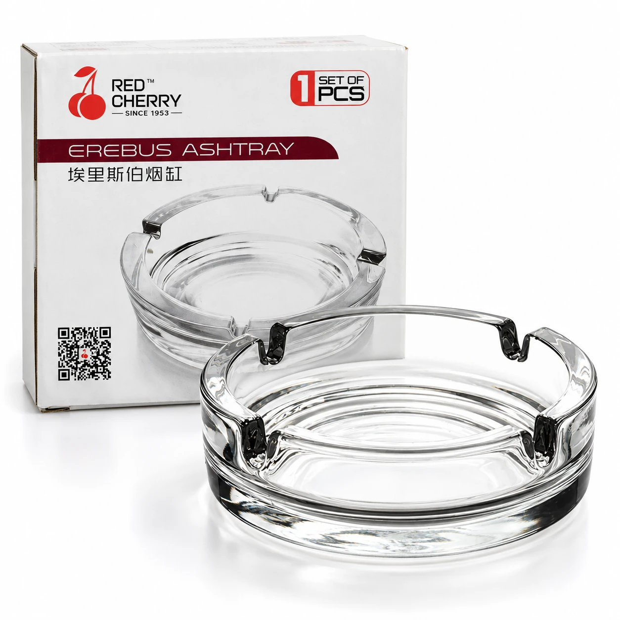 Crystal Clear Round Glass Ashtray - view 2
